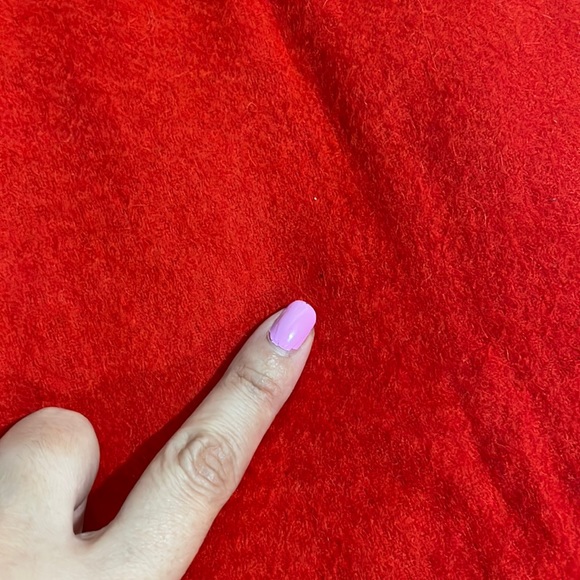 cashmere / wool red scarf - Picture 7 of 8